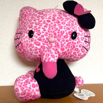 Hello Kitty Big Plush Toy Pink Leopard Print Y2K Rare 2010 Used