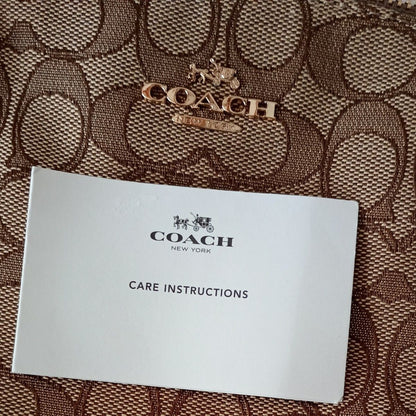 COACH Shoulder Bag Signature Tote Bag 2way Canvas Pochette Handbag