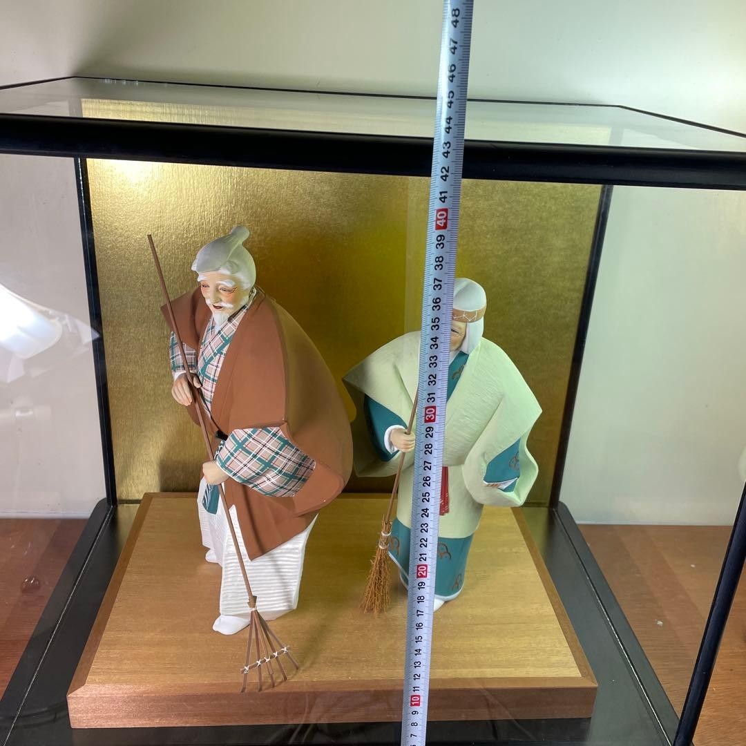 Showa Retro Antique Doll with Glass Case Takasago Doll