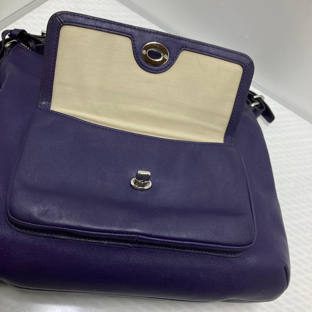 COACH Purple Leather Hobo Bag Legacy Courtenay Y2K Vintage Rare