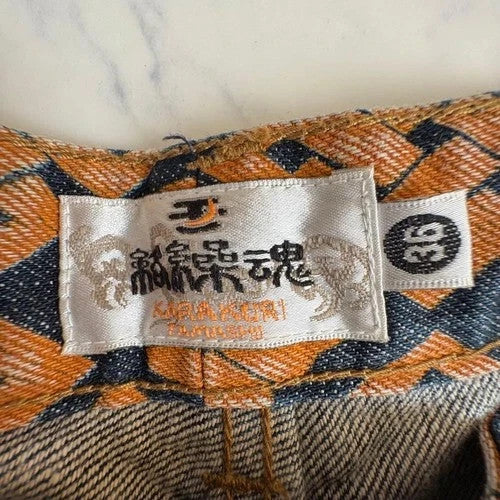 New Karakuri Tamashii Dragon Embroidered Denim Pants, Size 36, Sold Out