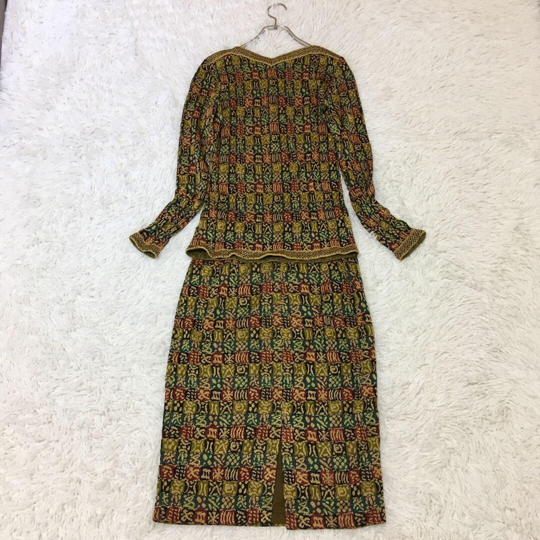 Missoni Women M Orange Tag All-Over Pattern Setup Gold geometric pattern Italy