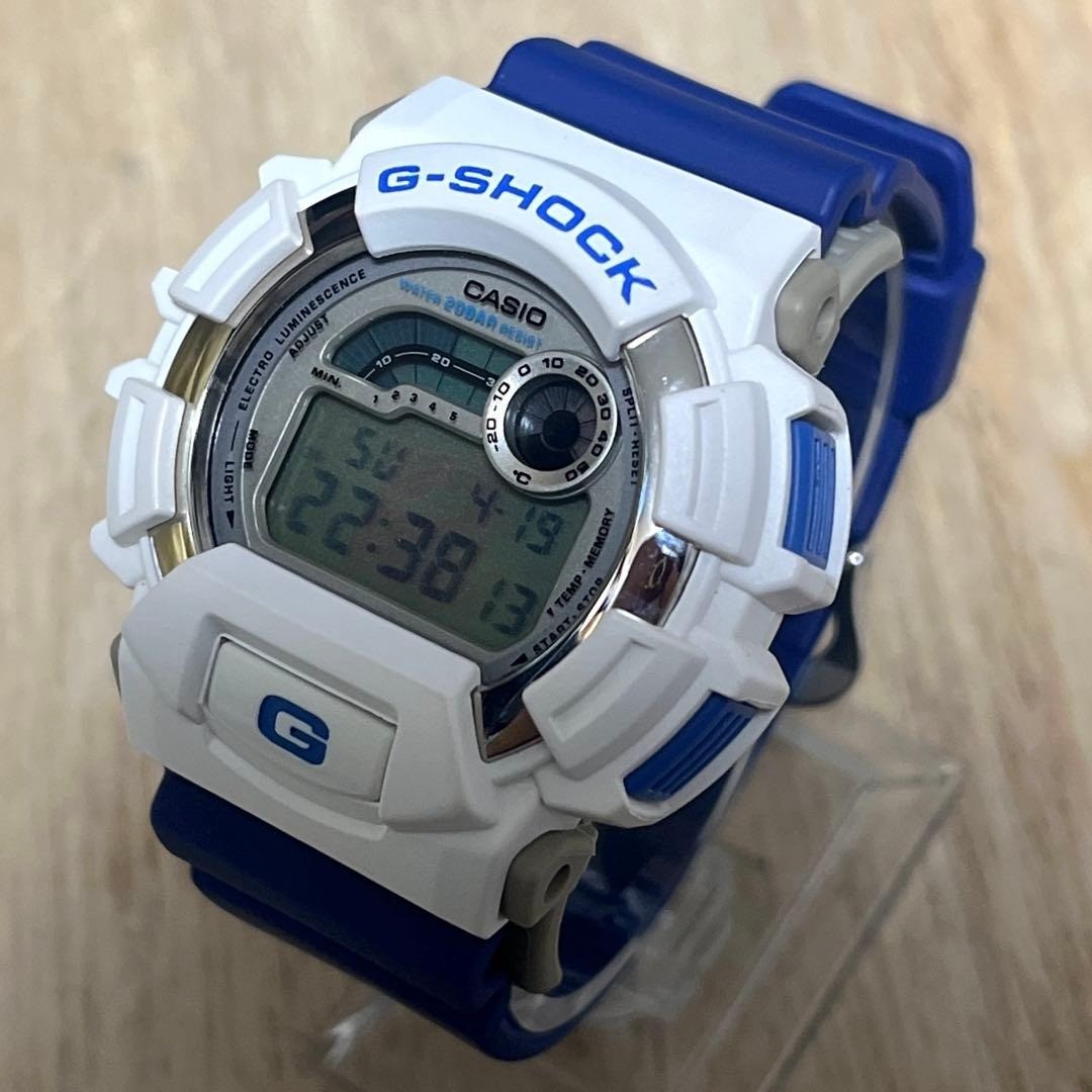 Casio G-Shock Dw-9500 Quartz Digital Wristwatch White Blue Vintage Used Japan
