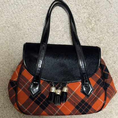 Vivienne Westwood Harako Vintage Rare Check Shoulder Bag 22cm JAPAN