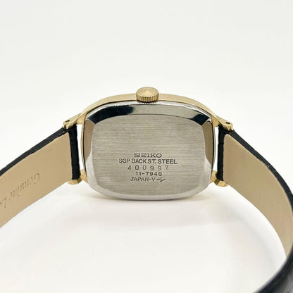 Seiko Socie Mechanical Dress Watch Blue Dial Vintage Timepiece Excellent