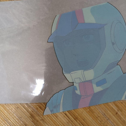 Mobile Suit Gundam Replica Cel "Amuro Ray" with Background Image Good Used Rare