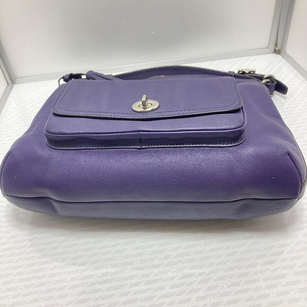 COACH Purple Leather Hobo Bag Legacy Courtenay Y2K Vintage Rare