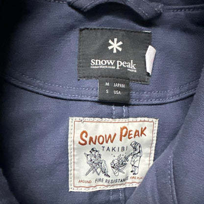 Snow peak Coverall Jacket Firewood Takibi navy flame retardant finish Aramid