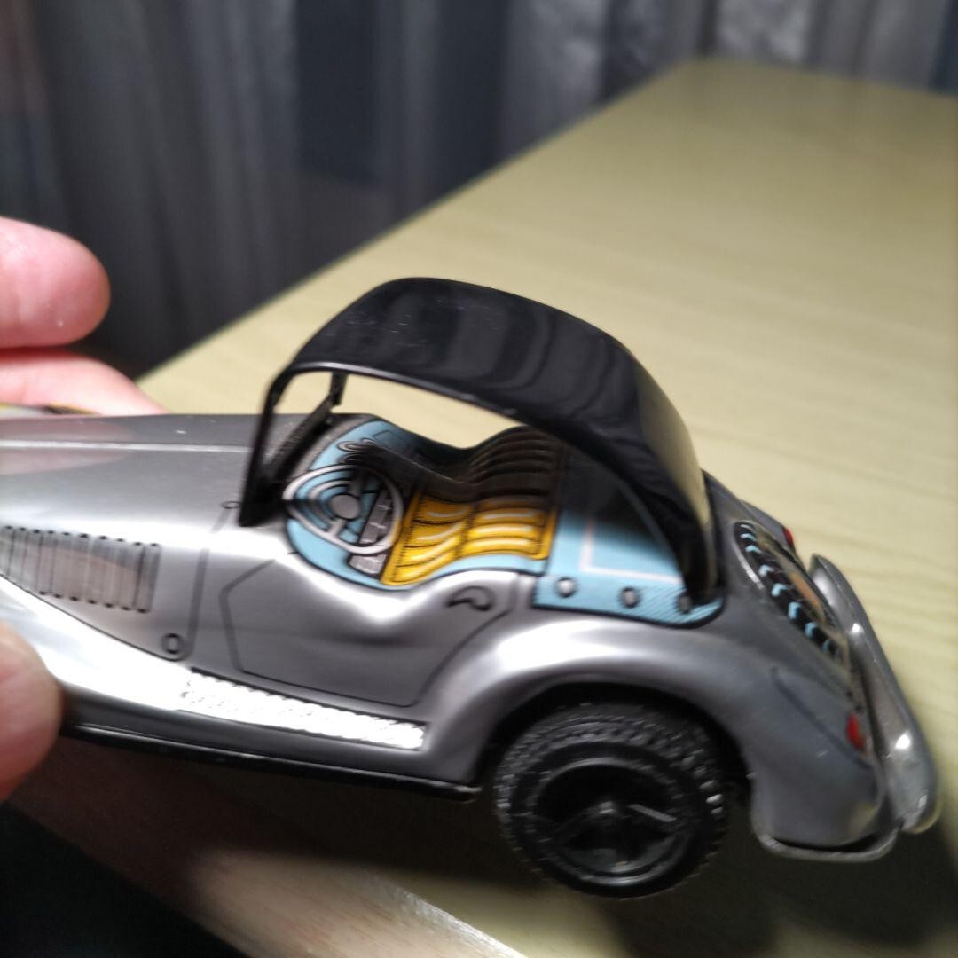 Tinplate classic car like Morgan, made in Japan, about 40 years ago, Showa