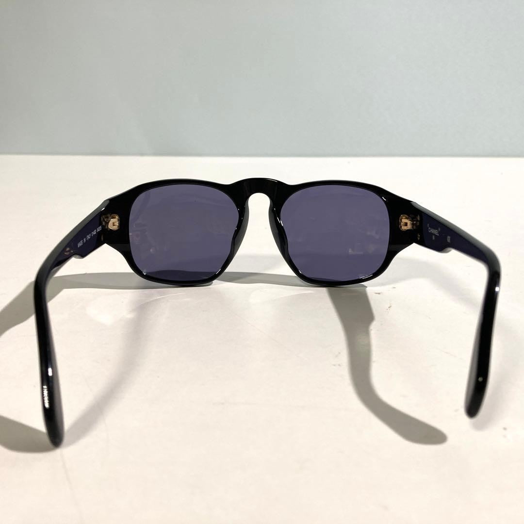 Chanel 04152 94305 Coco Mark Black Sunglasses W/orange Case cloth Used Japan