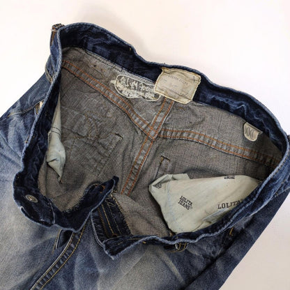 LOLITA JEANS Yoshitomo Nara denim jeans Size XXL Rare Design Embroidery
