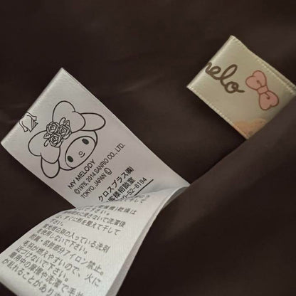 Liz Lisa MY MELODY Flare Trench Dress Plaid pattern color Brown Sweet Lolita