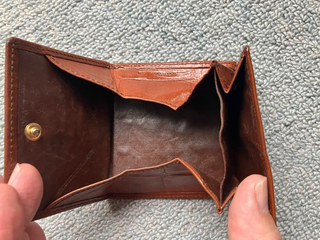 Mulberry Leather Coin Wallet Key Case Card Holder Used