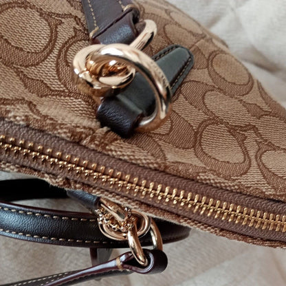 COACH Shoulder Bag Signature Tote Bag 2way Canvas Pochette Handbag