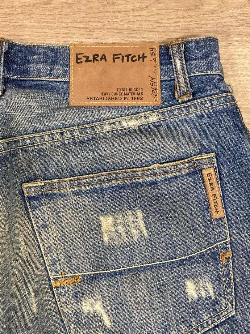 EZRA FITCH Damage Jeans Bootcut W30L32 Indigo