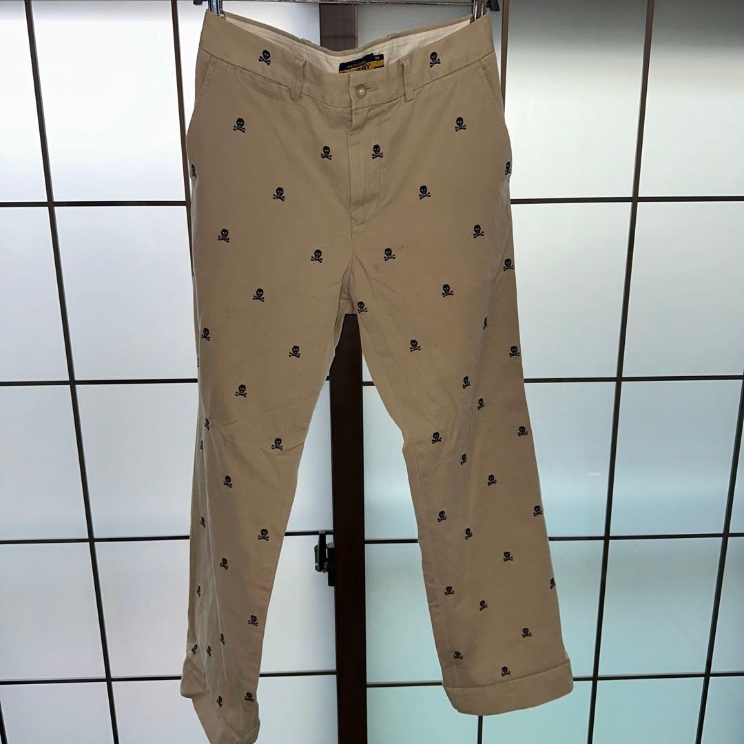 Ralph Lauren Rugby Skull Embroidered Chino Pants Beige S