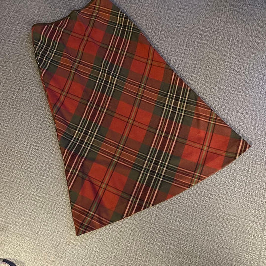 Rare Ralph Lauren Plaid Flare Skirt Size 9 Red Green Classic Retro Style
