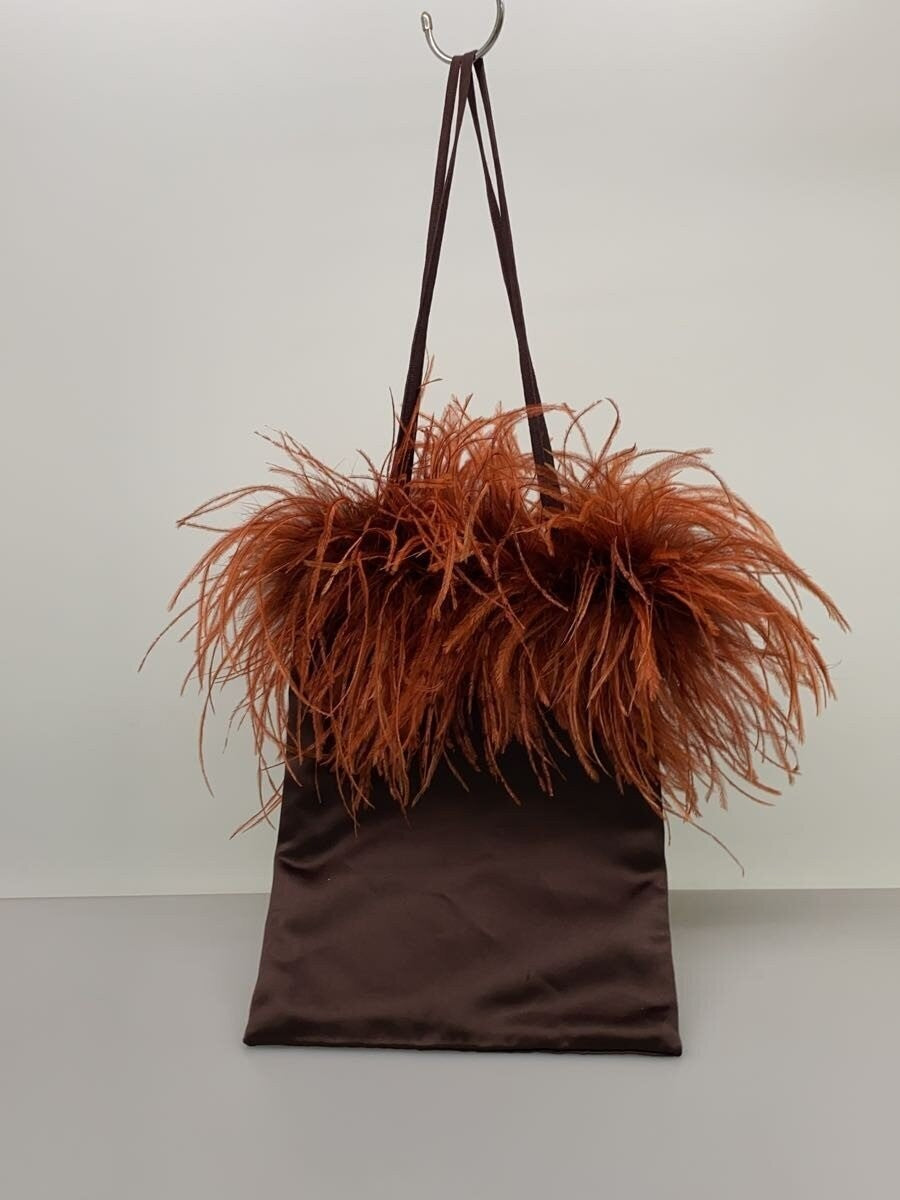 Jamin Puech Feather Fringe Shoulder Bag Women's Brown Auth From Japan Ra