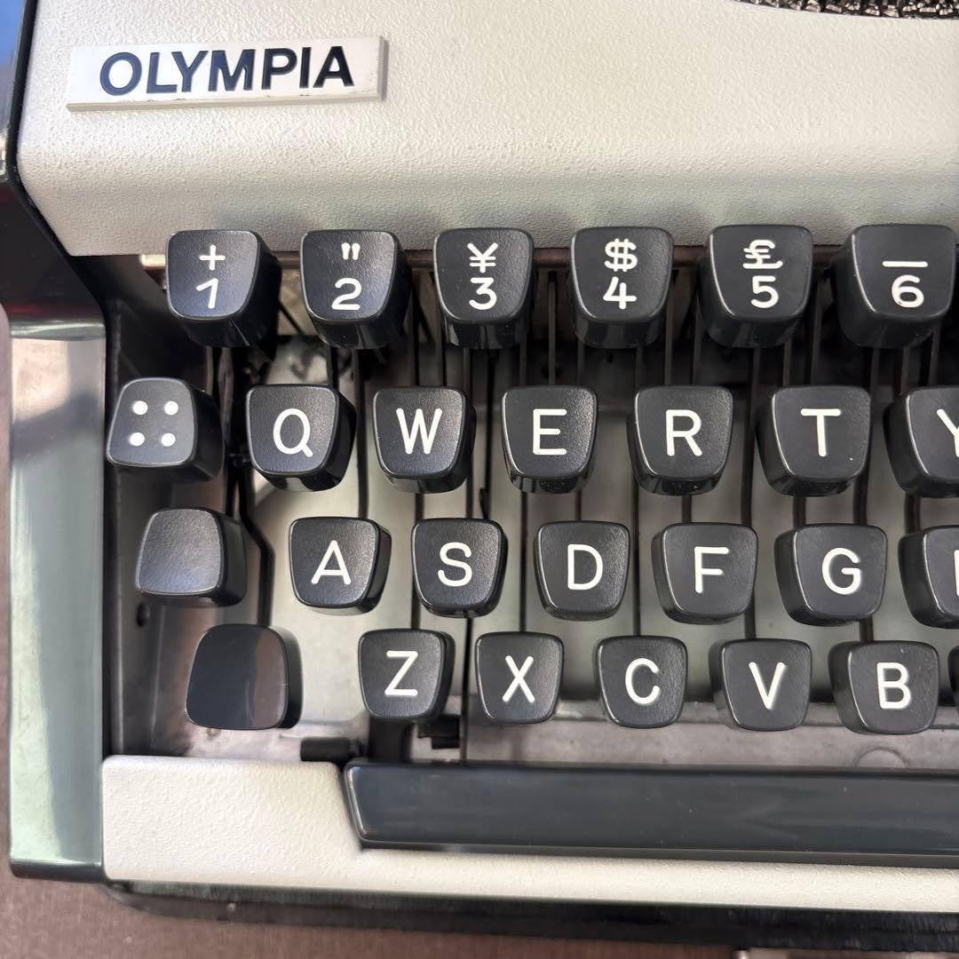 Showa Retro OLYMPIA Typewriter with Case Antique Miscellaneous Goods
