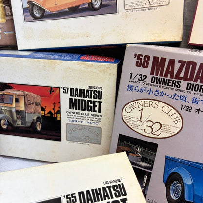 Owner's Club Auto Miwa Plastic Model 8-Piece Set Mazda Daihatsu Midget