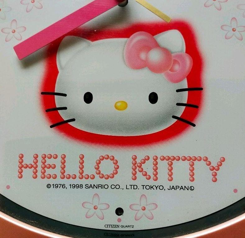 SANRIO Hello Kitty Wall Clock D 37 cm Japanese Anime 1998 Heisei Retro Used