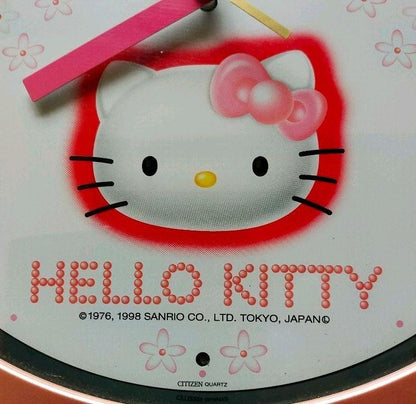 SANRIO Hello Kitty Wall Clock D 37 cm Japanese Anime 1998 Heisei Retro Used