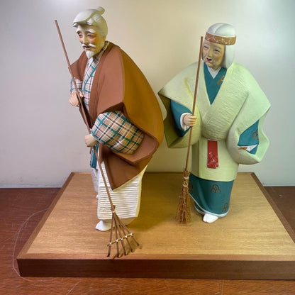 Showa Retro Antique Doll with Glass Case Takasago Doll