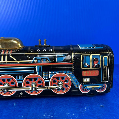 Rare - Masudaya Degoichi Loco D5177 Steam Locomotive Tin Plated Locomotive
