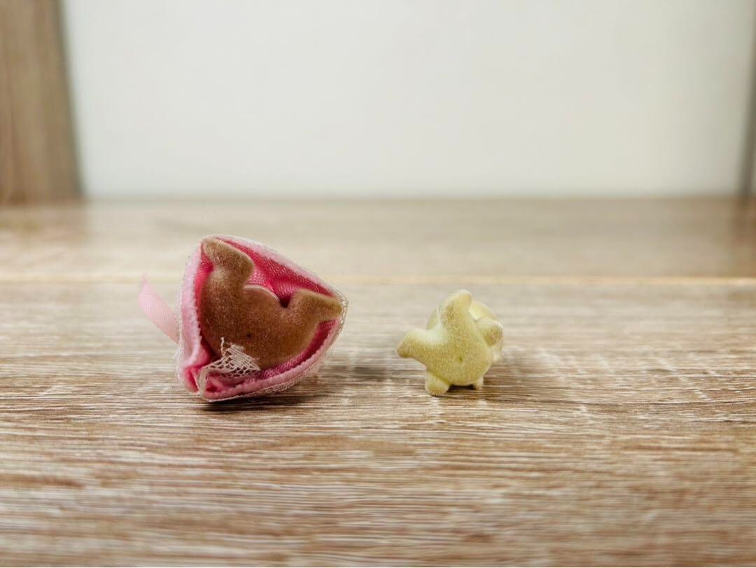 Vintage Rare Sylvanian Families Raccoon and Fairy Set Flower Swing stump