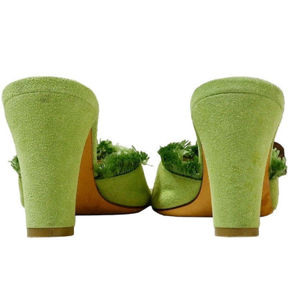 MARYAM NASSIR ZADEH Fringe Sandals Green Size 35 fashion goods women ladies
