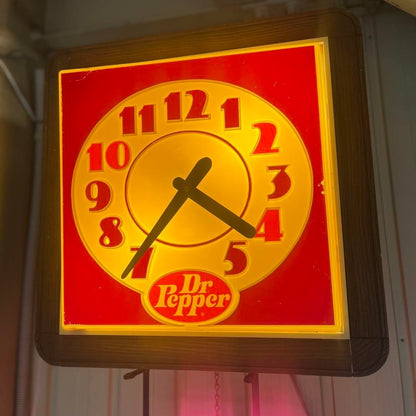 1990s Dr. Pepper Lighted Wall Clock
