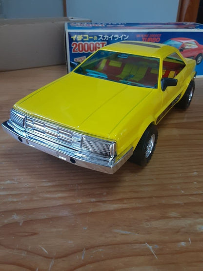 Nissan Skyline 2000 GT Turbo Ichiko Tin Miniature Car Showa Retro