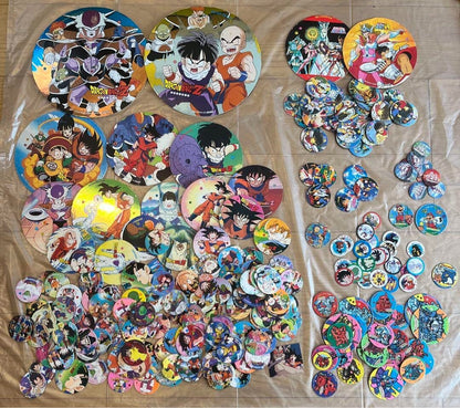 Dragon Ball Menko Bulk Lot - Retro Round & Square Cards, Vintage Collectibles JP