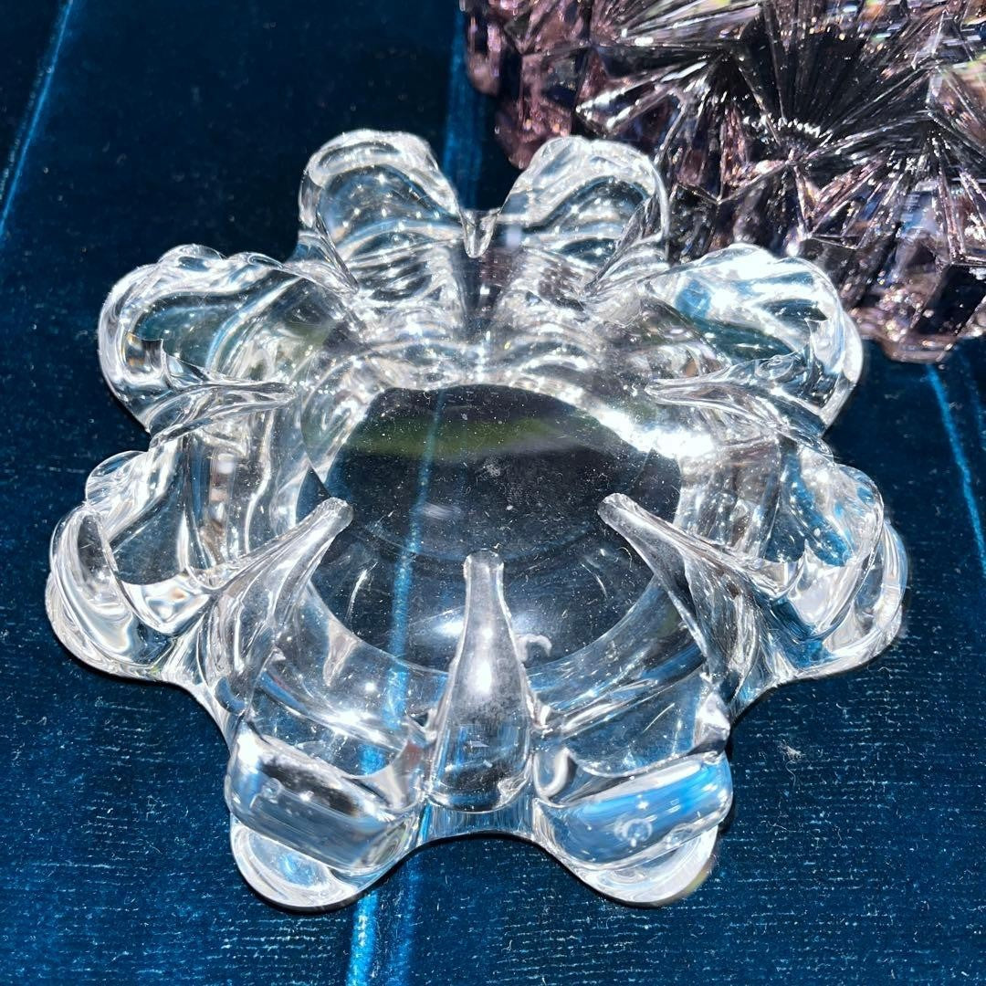 Showa Retro Glass Ashtrays (Set of 3) - New/Used, Vintage Cut Glass