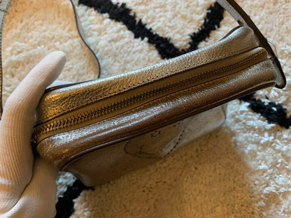 Anya Hindmarch Silver Smiley Face Shoulder Bag