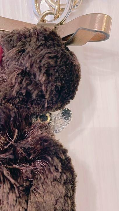 Authentic GUCCI Guccioli Poodle Dog Key Holder Bag Charm Accessory #42341