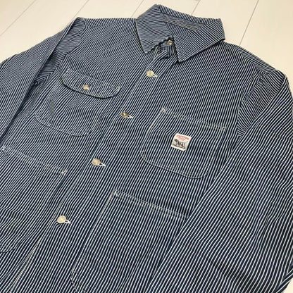 90'S Vintage American Made Pointer Hickory Denim Coveralls Men's #D1911