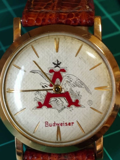 Vintage Enicar Ultrasonic Budweiser Hand-wound Watch With Original Box