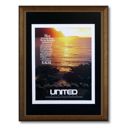 Hawaiian Poster Airline Series A-55 “United Airlines KAUAI Sunset”