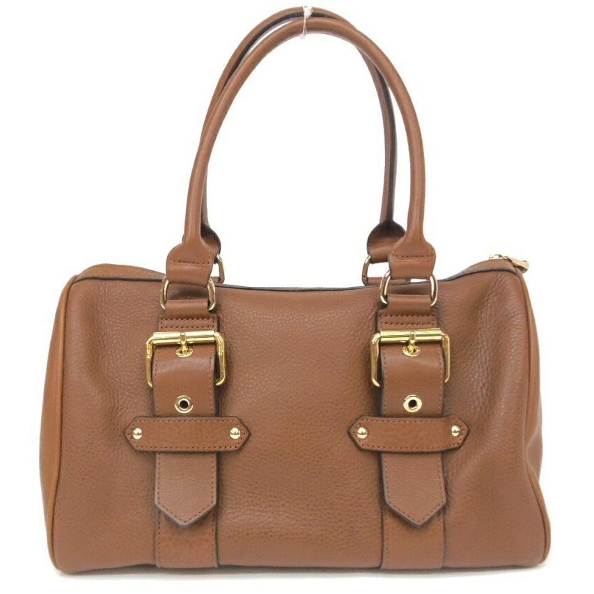 LONGCHAMP x KATE MOSS Leather Mini Boston Bag Camel Brown Hand Bag Womens Auth