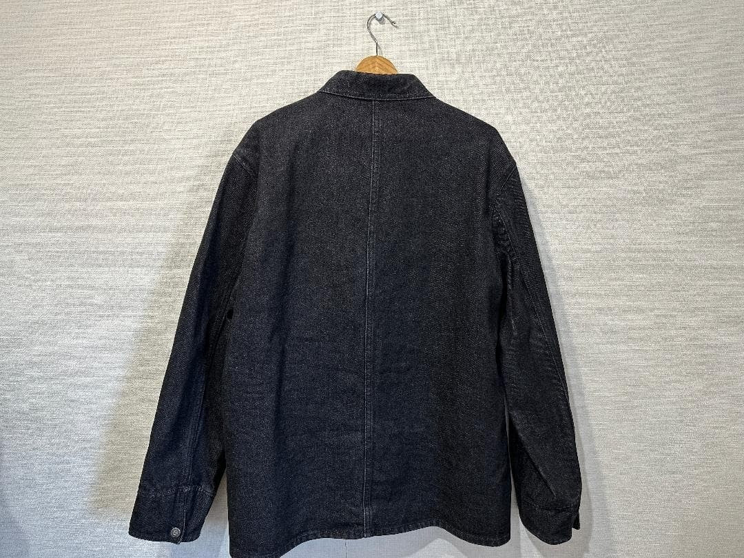 LC King Pointer Black Denim Chore Coat Charcoal Used JAPAN