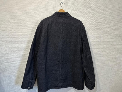 LC King Pointer Black Denim Chore Coat Charcoal Used JAPAN