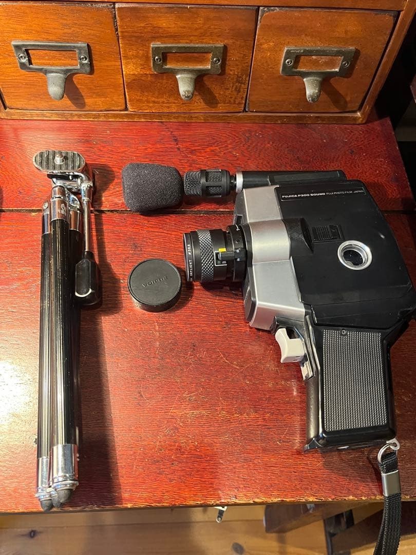 FUJICA 8mm Camera with Tripod For Interior Decor or Display Showa Retro