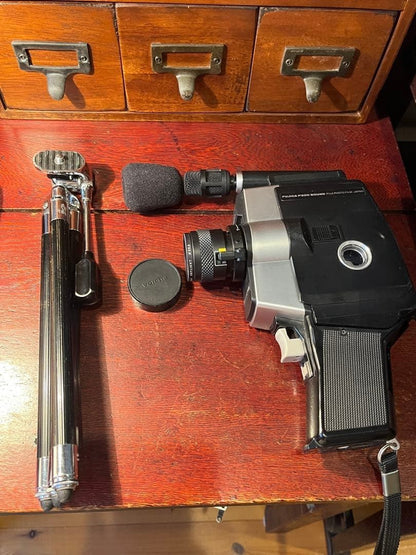 FUJICA 8mm Camera with Tripod For Interior Decor or Display Showa Retro