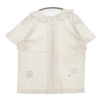 45R/45rpm Indian khadi frill collar blouse Blouse shirt Kinari 5-0725S♪