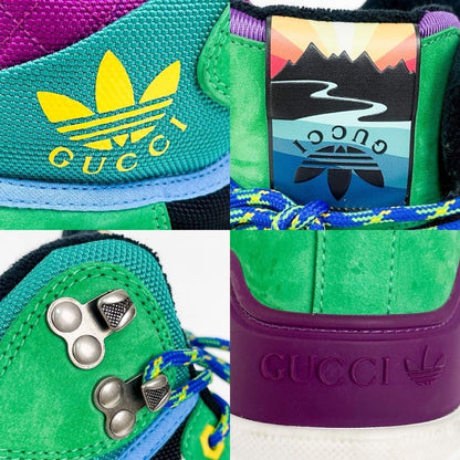 Gucci Adidas Lace-Up Trekking Boots Multi-Color US 6.5 Excellent Used No Box F/S