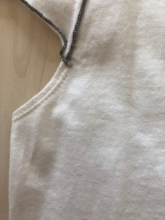 Anna Sui White Short Sleeve Cardigan XS Frill Ribbon Stickon Button Japan