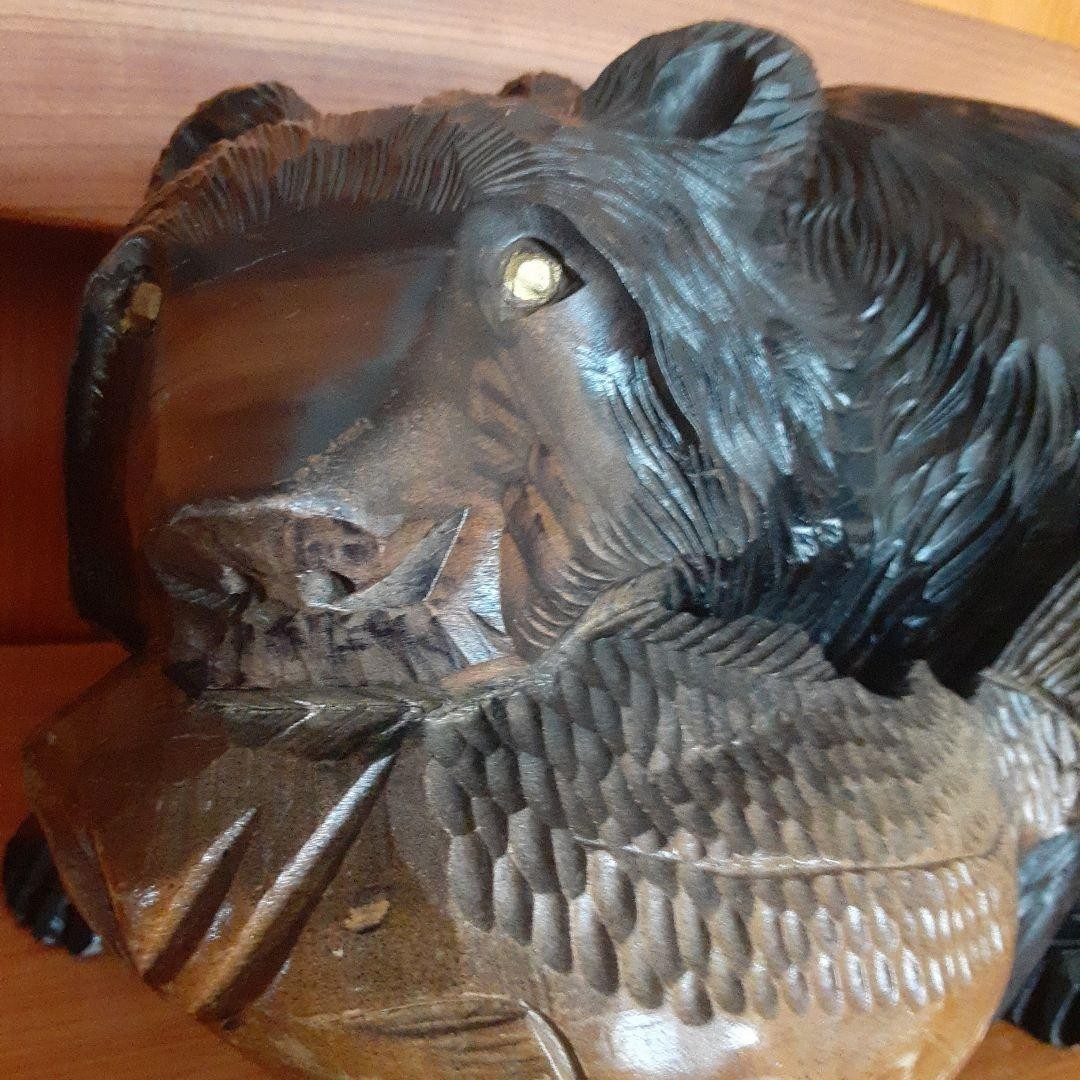 Wood Carved Bear Crafts Large 45Cm