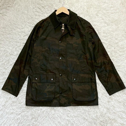 Barbour Camouflage Military Jacket Blouson Coat Men Size 38 With Pins