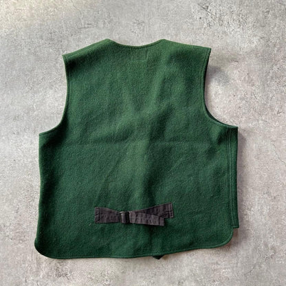 Vintage Johnson Woolen Mills Wool Vest XL Green USA Made